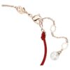 Symbolica-armband med kristallpärla, pavé, hästsko, vitt, roséguldpläterat