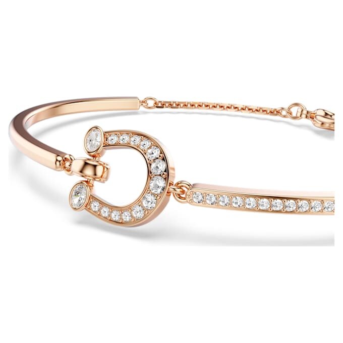 Symbolica armring med pavé, hästsko, vit, roséguldpläterad Symbolica armring med pavé, hästsko, vit, roséguldpläterad