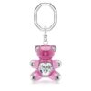Teddy-nyckelring, rosa, rodiumpläterad