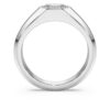 Åttkantig ring med laboratorieframställda diamanter, totalt 1,0 karat, åttkantig form, 14K vitguld