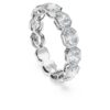 Åttkantig ring med laboratorieframställda diamanter, totalt 2,4 karat, åttkantig form, 14K vitguld
