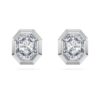 Åttkantiga örhängen med laboratorieframställda diamanter, totalt 1,0 karat, åttkantig form, 14K vitguld Åttkantiga örhängen med laboratorieframställda diamanter, totalt 1,0 karat, åttkantig form, 14K vitguld