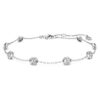 Åttkantigt armband med laboratorieframställda diamanter, totalt 0,8 karat, runda, sterlingsilver