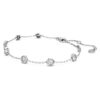Åttkantigt armband med laboratorieframställda diamanter, totalt 0,8 karat, runda, sterlingsilver