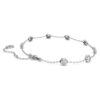 Åttkantigt armband med laboratorieframställda diamanter, totalt 0,8 karat, runda, sterlingsilver