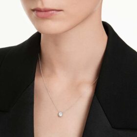 Åttkantigt hänge med laboratorieframställda diamanter 0,5 karat totalt, åttkantig form, 14K vitguld