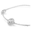 Una Angelic-armband med rundslipade, dubbelsidiga motiv, vitt, rodiumpläterat