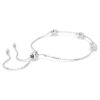 Una Angelic-armband med rundslipade, dubbelsidiga motiv, vitt, rodiumpläterat