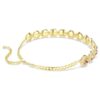 Una Angelic Choker, rundslipad, karamellfärgad, guldpläterad