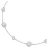 Una Angelic-halsband med rundslipade, dubbelsidiga motiv, vitt, rodiumpläterat