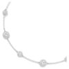 Una Angelic-halsband med rundslipade, dubbelsidiga motiv, vitt, rodiumpläterat