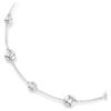 Una Angelic-halsband med rundslipade, dubbelsidiga motiv, vitt, rodiumpläterat