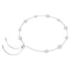 Una Angelic-halsband med rundslipade, dubbelsidiga motiv, vitt, rodiumpläterat