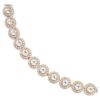Una Angelic-halsband, rund slipning, medium, vitt, roséguldpläterat