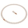 Una Angelic-halsband, rund slipning, medium, vitt, roséguldpläterat