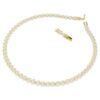 Una Angelic-halsband, rundslipad, liten, vit, guldpläterad