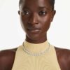Una Angelic-halsband, rundslipad, medium, vit, rodiumpläterat