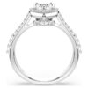 Una Angelic-ring med blandade slipningar, hjärta, vit, rodiumpläterad Una Angelic-ring med blandade slipningar, hjärta, vit, rodiumpläterad