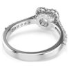 Una Angelic-ring med blandade slipningar, hjärta, vit, rodiumpläterad Una Angelic-ring med blandade slipningar, hjärta, vit, rodiumpläterad