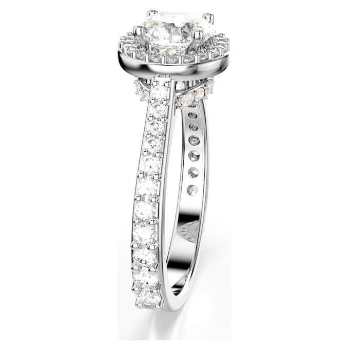 Una Angelic-ring, rundslipad, vit, silverfärgad yta Una Angelic-ring, rundslipad, vit, silverfärgad yta