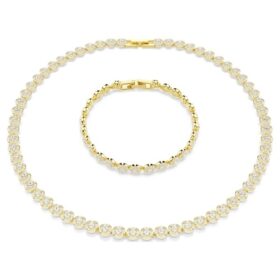 Una Angelic Set, rundslipad, vit, guldpläterad