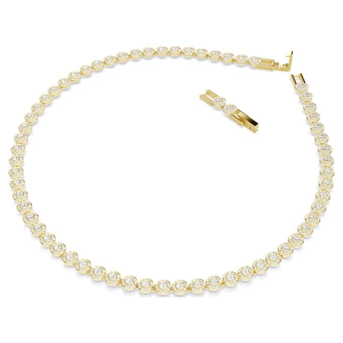 Una Angelic Set, rundslipad, vit, guldpläterad Una Angelic Set, rundslipad, vit, guldpläterad