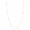 Una Angelic Strandage Crystal Pearl, rundslipad, vit, guldpläterad
