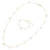 Una Angelic Strandage Crystal Pearl, rundslipad, vit, guldpläterad