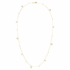 Una Angelic Strandage Crystal Pearl, rundslipad, vit, guldpläterad