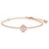 Una-armband Clover, rosa, roséguldpläterat
