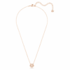 Una-halsband Clover, rosa, roséguldpläterat