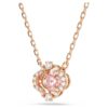 Una-halsband Clover, rosa, roséguldpläterat