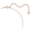Una-halsband, rundslipad, vit, roséguldpläterat