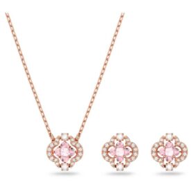 Una-set med blandade slipningar, klöver, rosa, roséguldpläterat